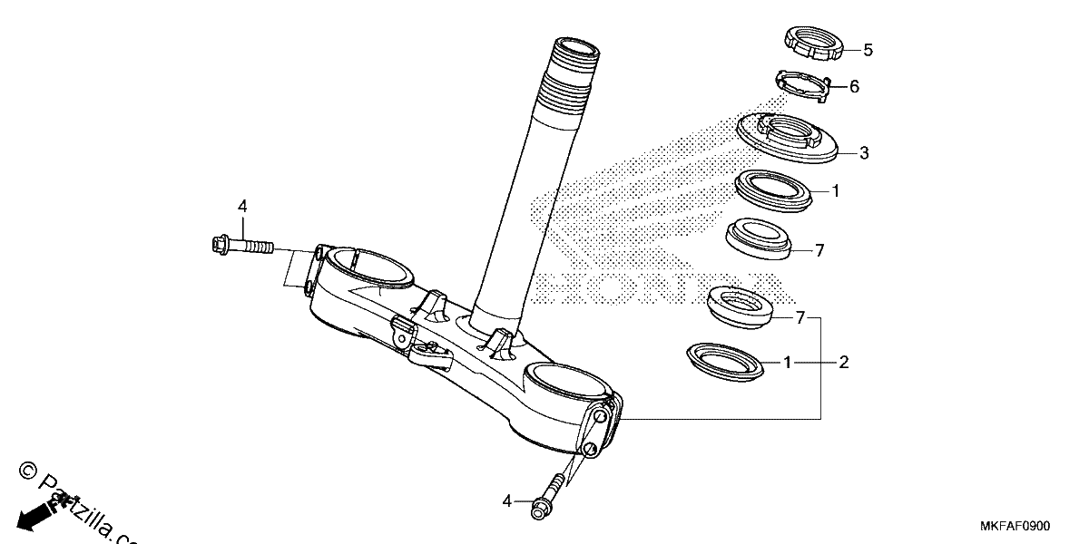 Diagrama de STEERING STEM