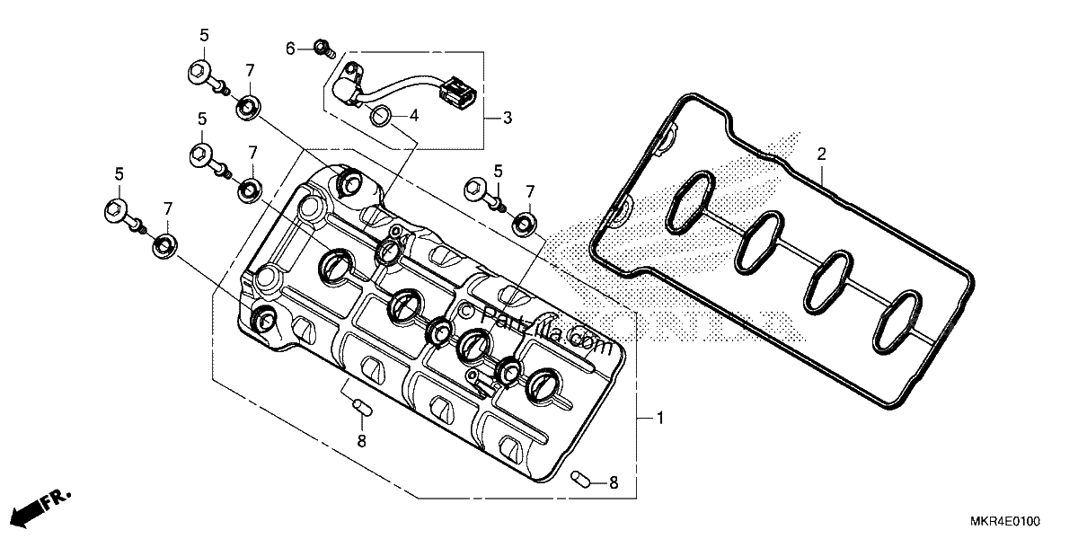Diagrama de CYLINDER HEAD COVER