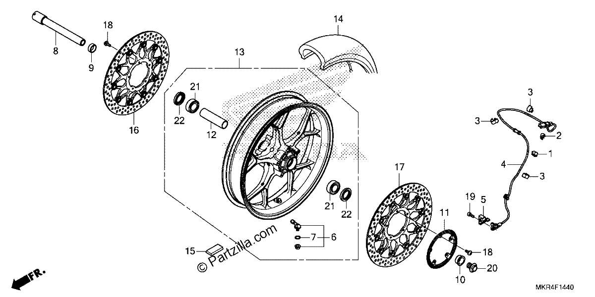 Diagrama de FRONT WHEEL