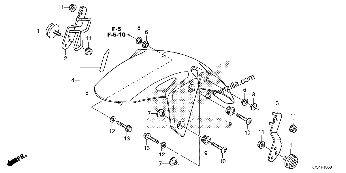 Diagrama de FRONT FENDER