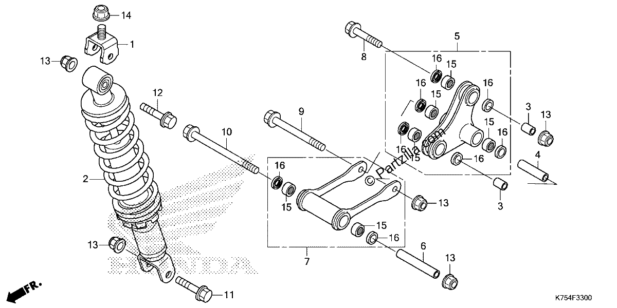 Diagrama de REAR SHOCK ABSORBER