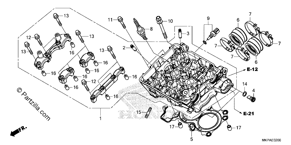 Diagrama de CYLINDER HEAD