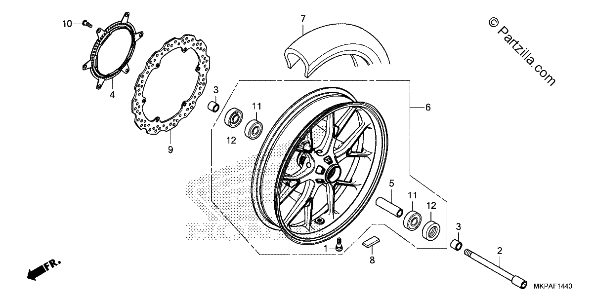 Diagrama de FRONT WHEEL