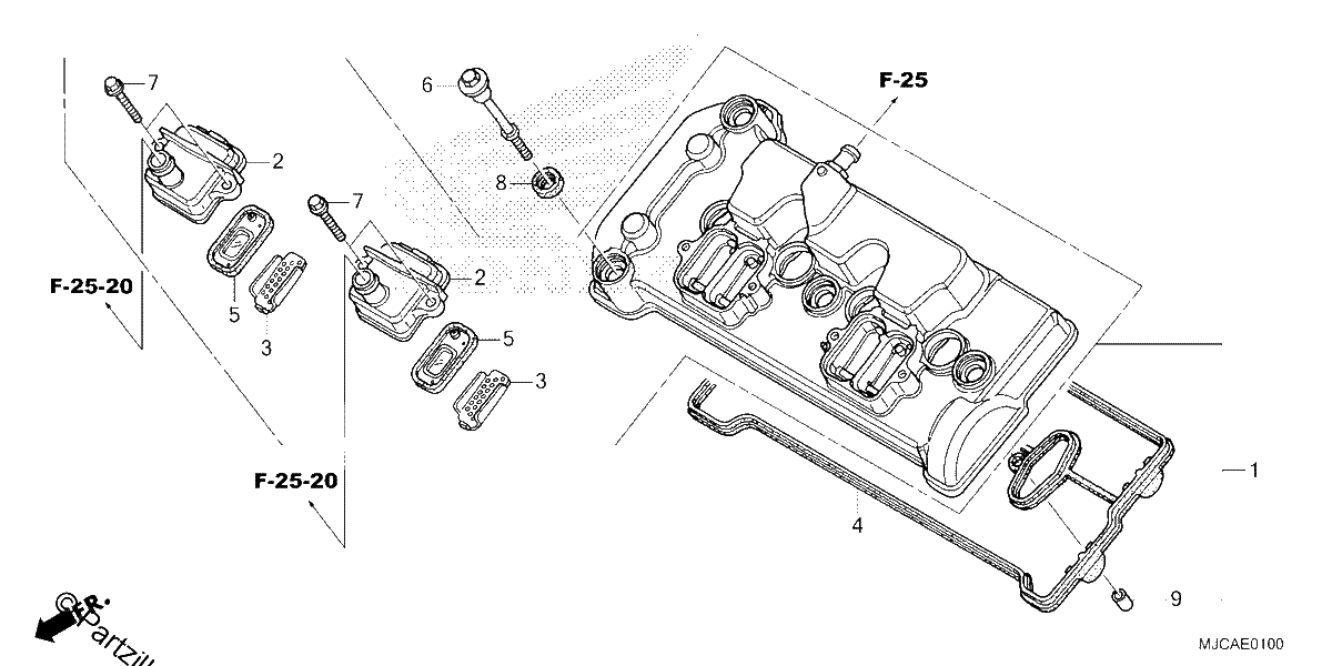Diagrama de CYLINDER HEAD COVER