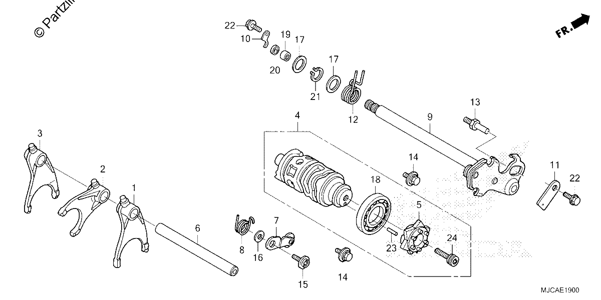 Diagrama de GEARSHIFT DRUM