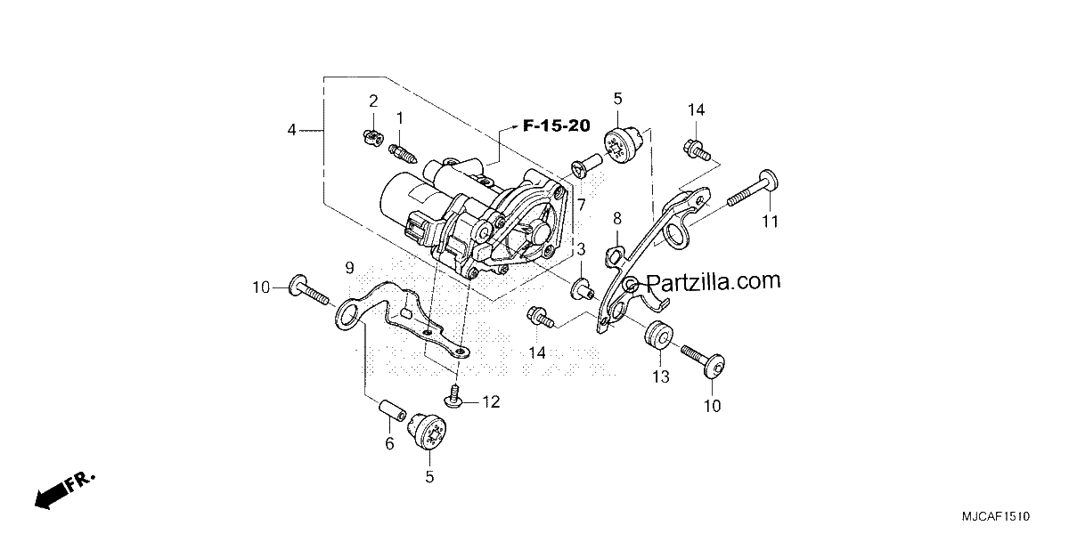 Diagrama de REAR POWER UNIT CBR600RA