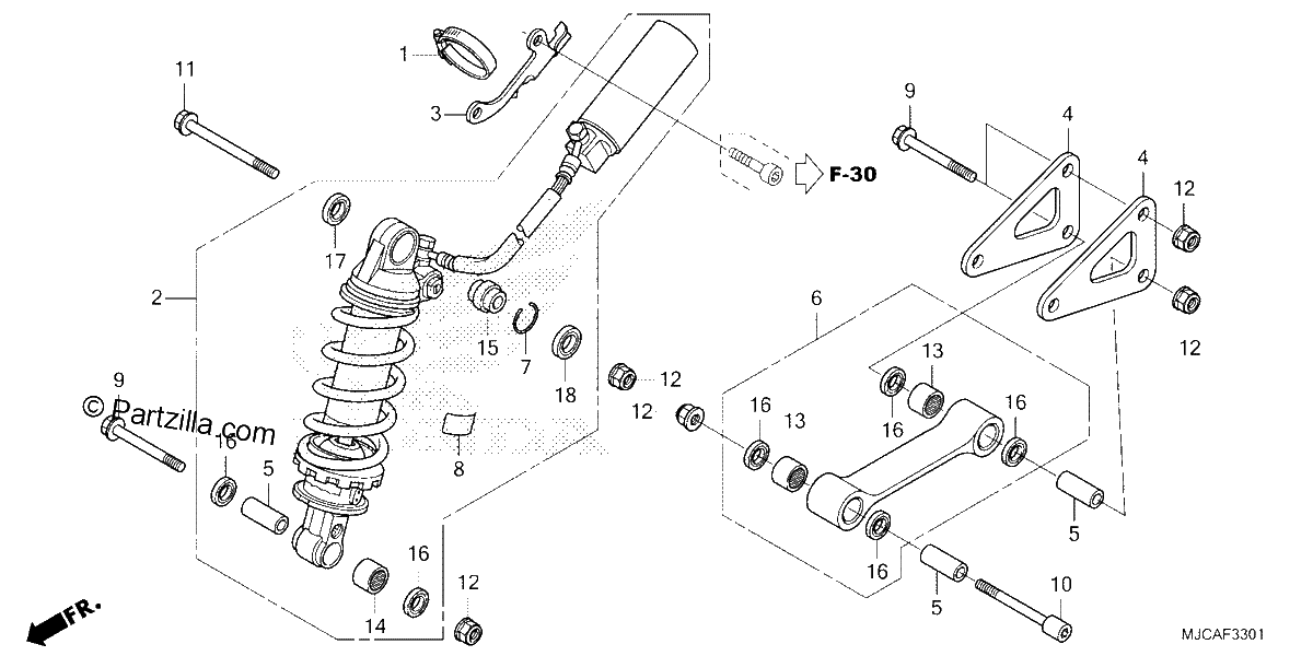 Diagrama de REAR SHOCK ABSORBER 2