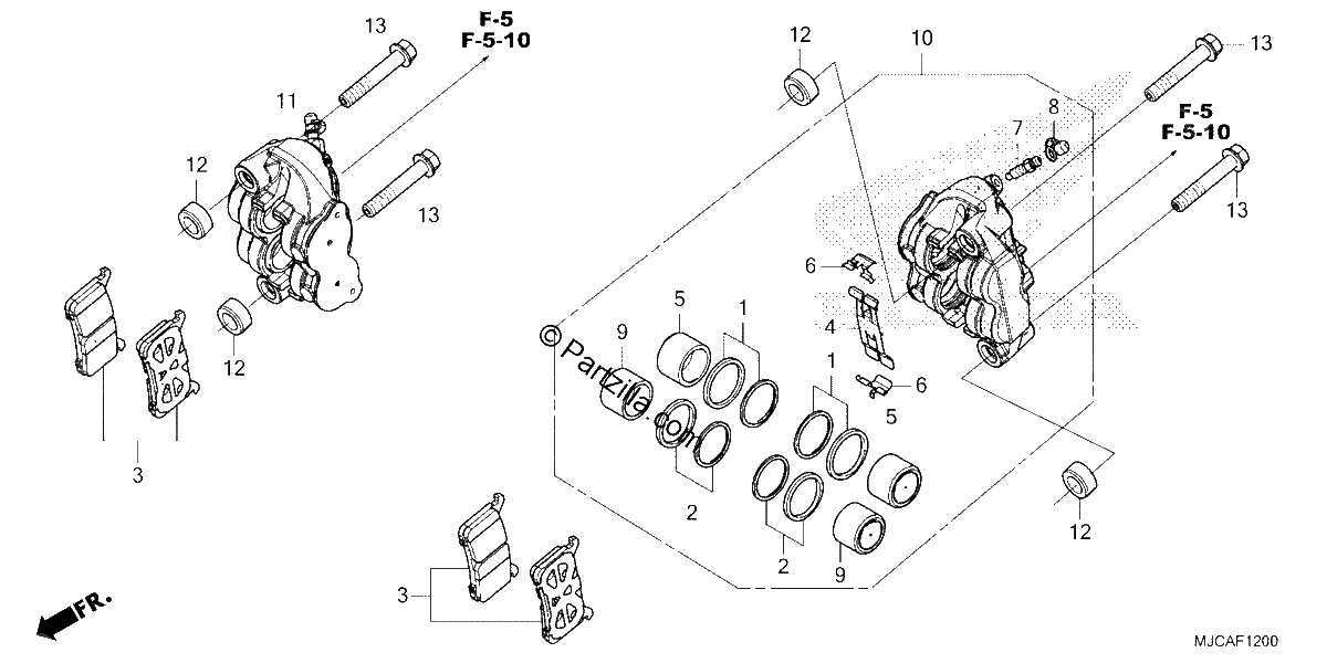 Diagrama de FRONT BRAKE CALIPER