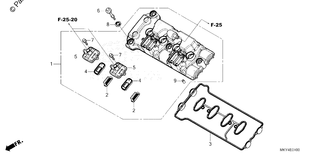 Diagrama de CYLINDER HEAD COVER