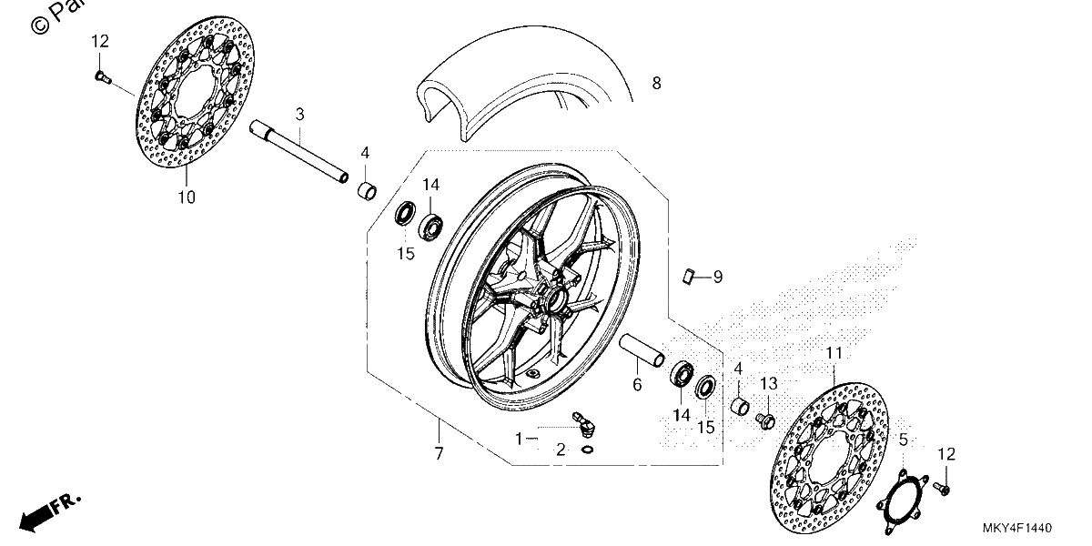 Diagrama de FRONT WHEEL