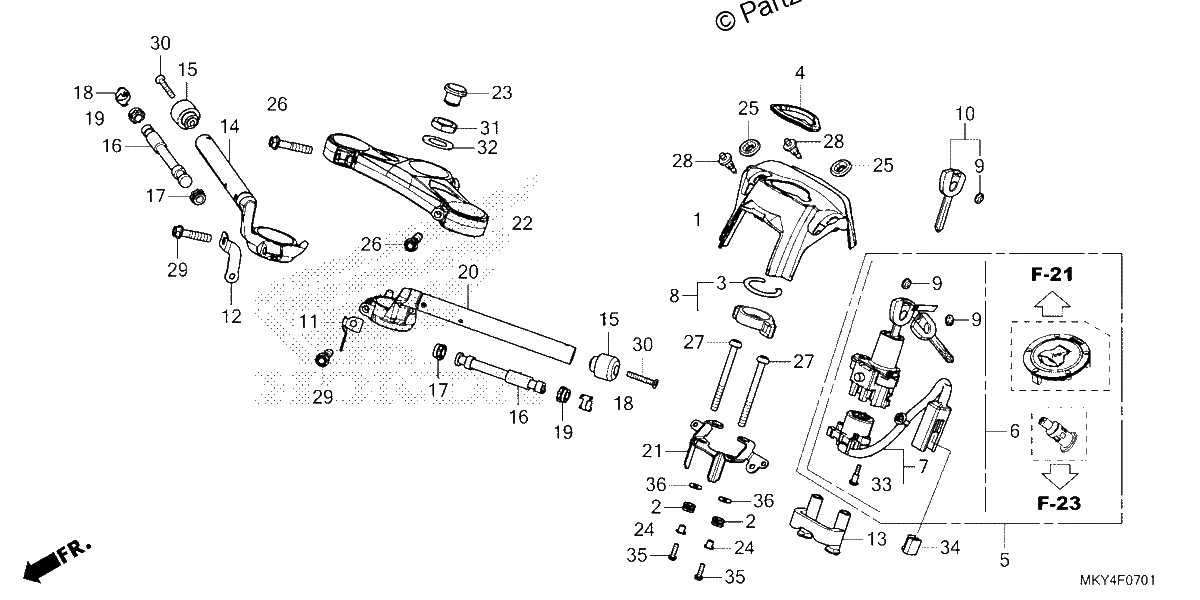 Diagrama de HANDLEBAR TOP BRIDGE 2