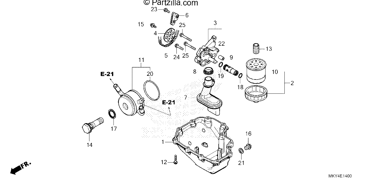 Diagrama de OIL PAN OIL PUMP