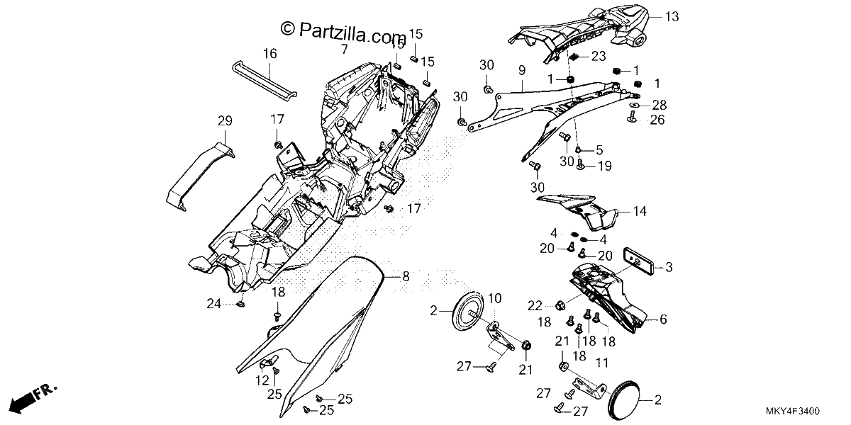 Diagrama de REAR FENDER