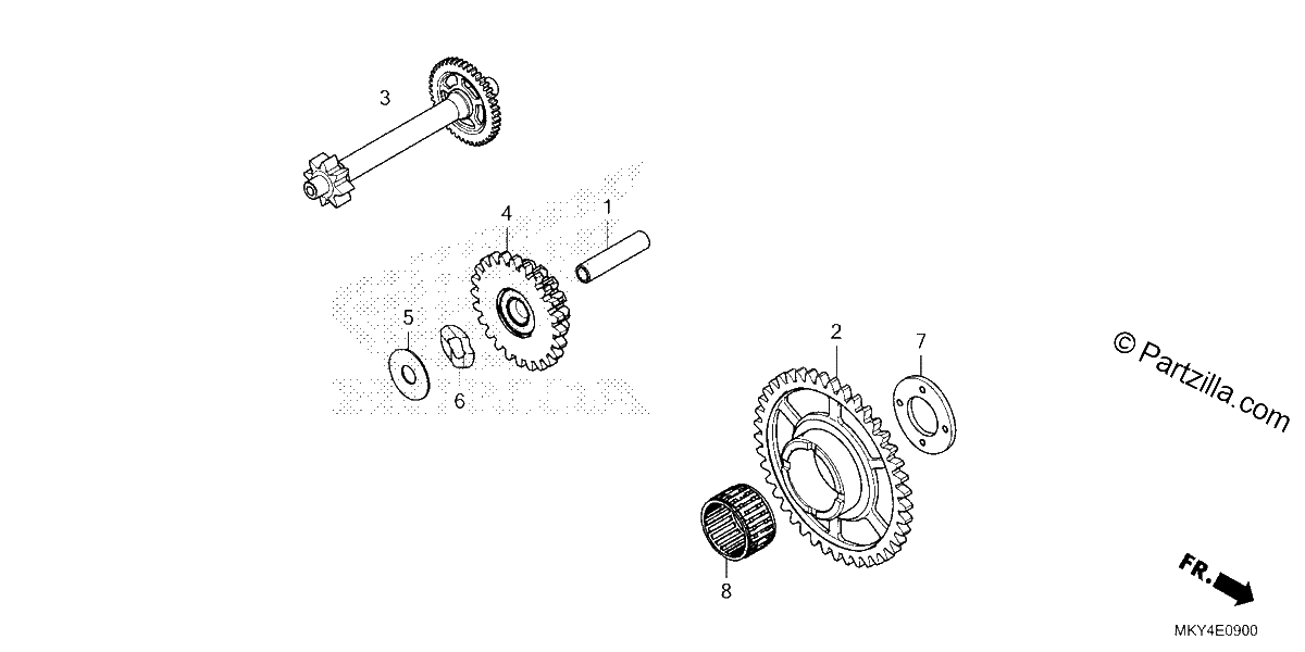 Diagrama de STARTING DRIVEN GEAR
