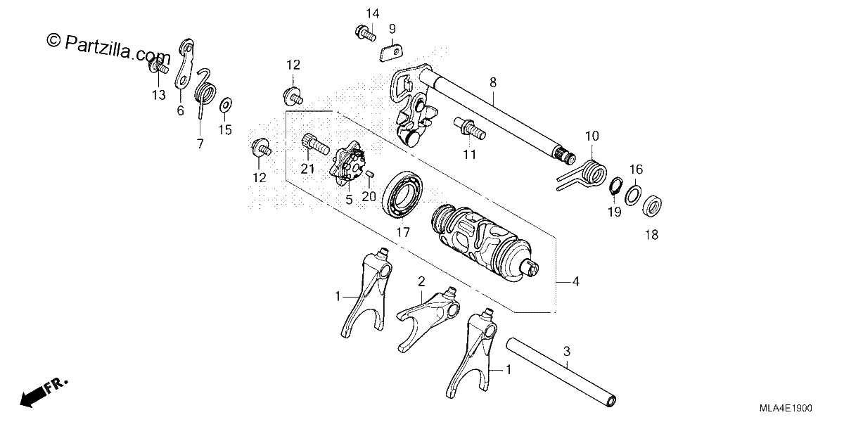Diagrama de GEARSHIFT DRUM 1