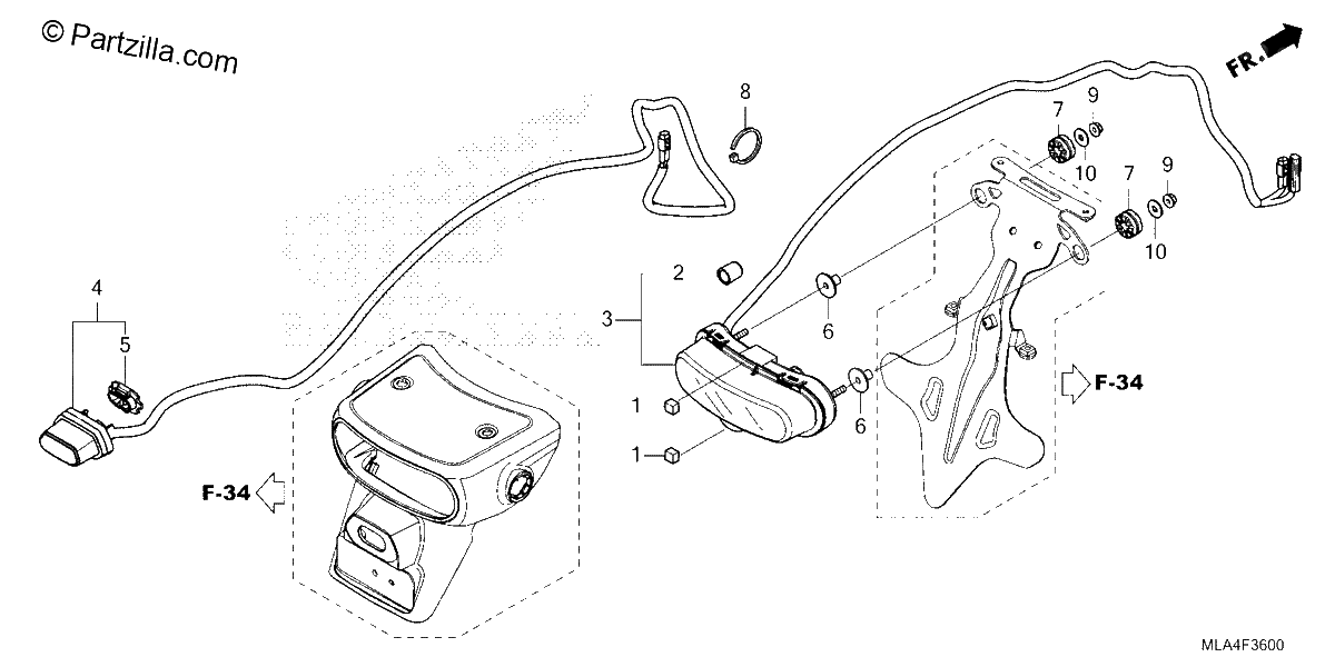 Diagrama de TAILLIGHT LICENSE LIGHT