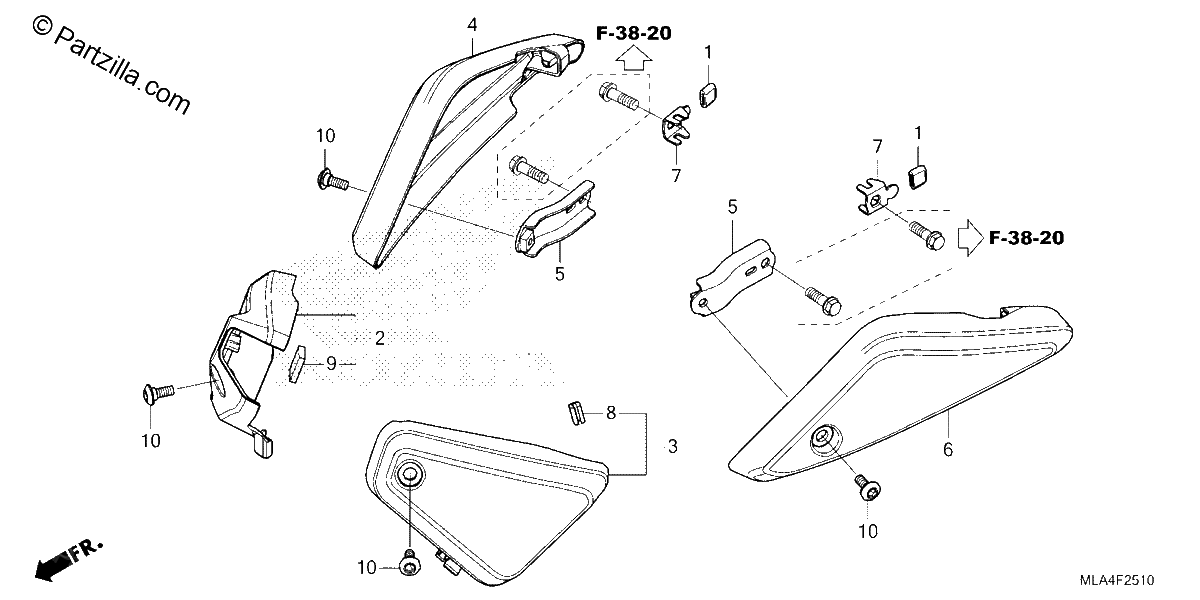 Diagrama de AIR CLEANER SIDE COVER