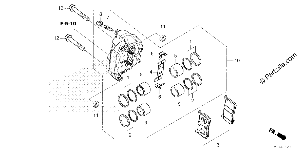 Diagrama de FRONT BRAKE CALIPER