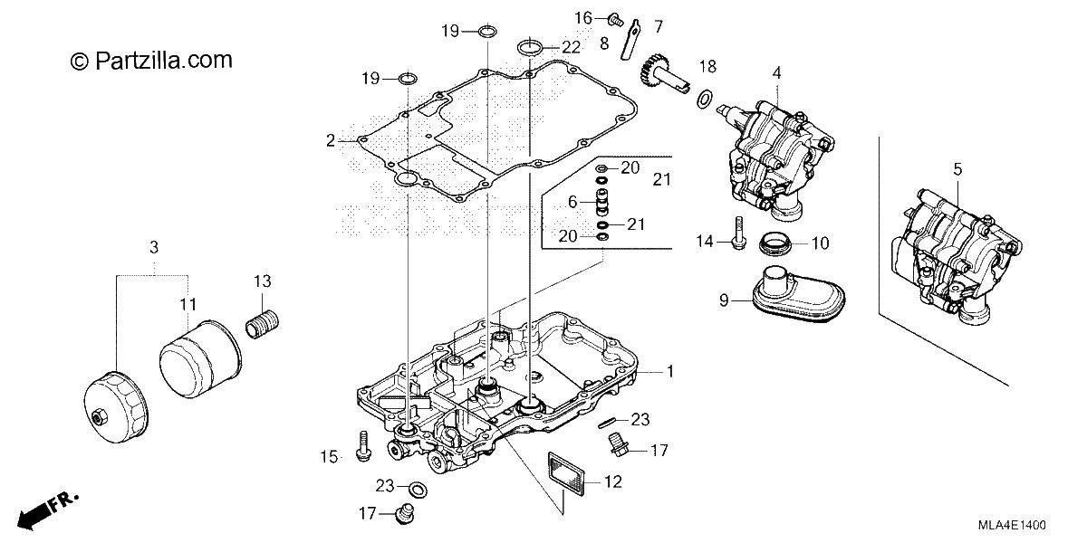 Diagrama de OIL PAN OIL PUMP