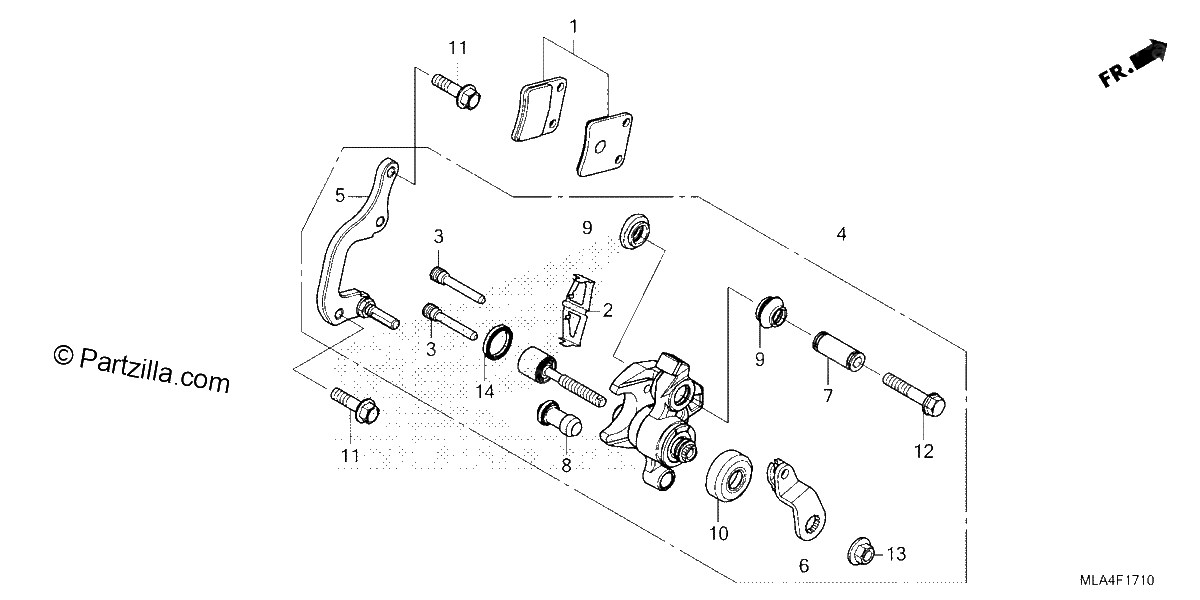 Diagrama de PARKING BRAKE CALIPER