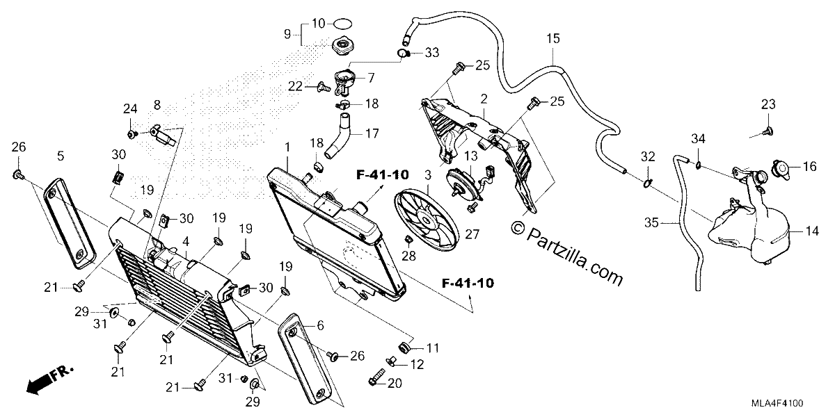 Diagrama de RADIATOR RESERVE TANK