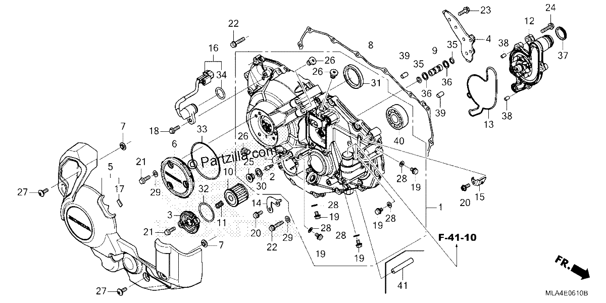 Diagrama de RIGHT CRANKCASE COVER 2