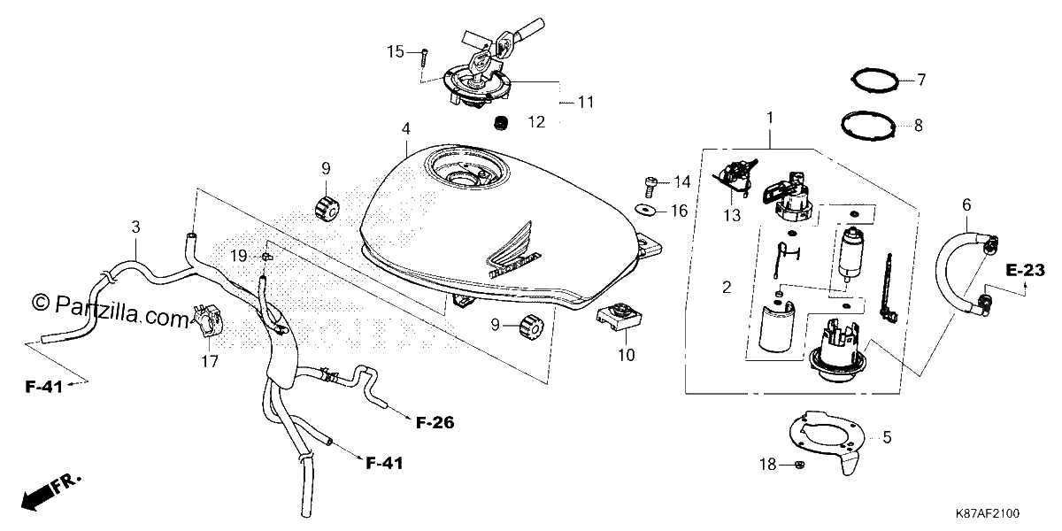 Diagrama de FUEL TANK FUEL PUMP
