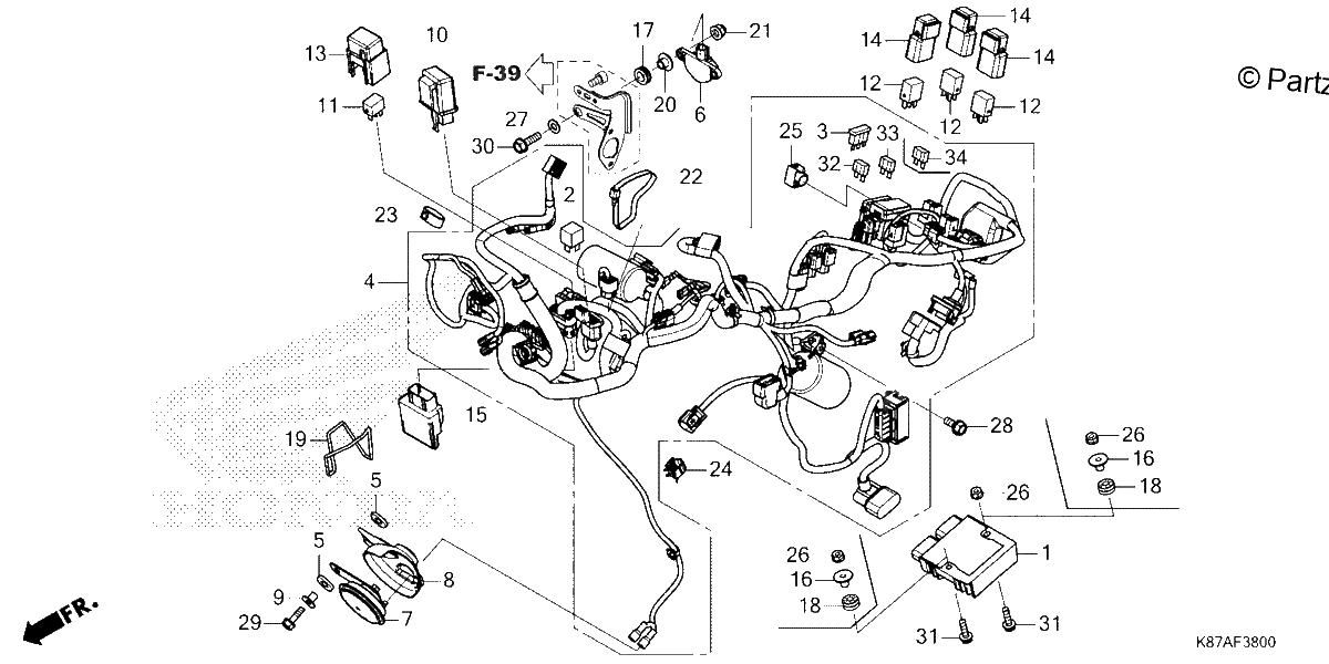 Diagrama de WIRE HARNESS