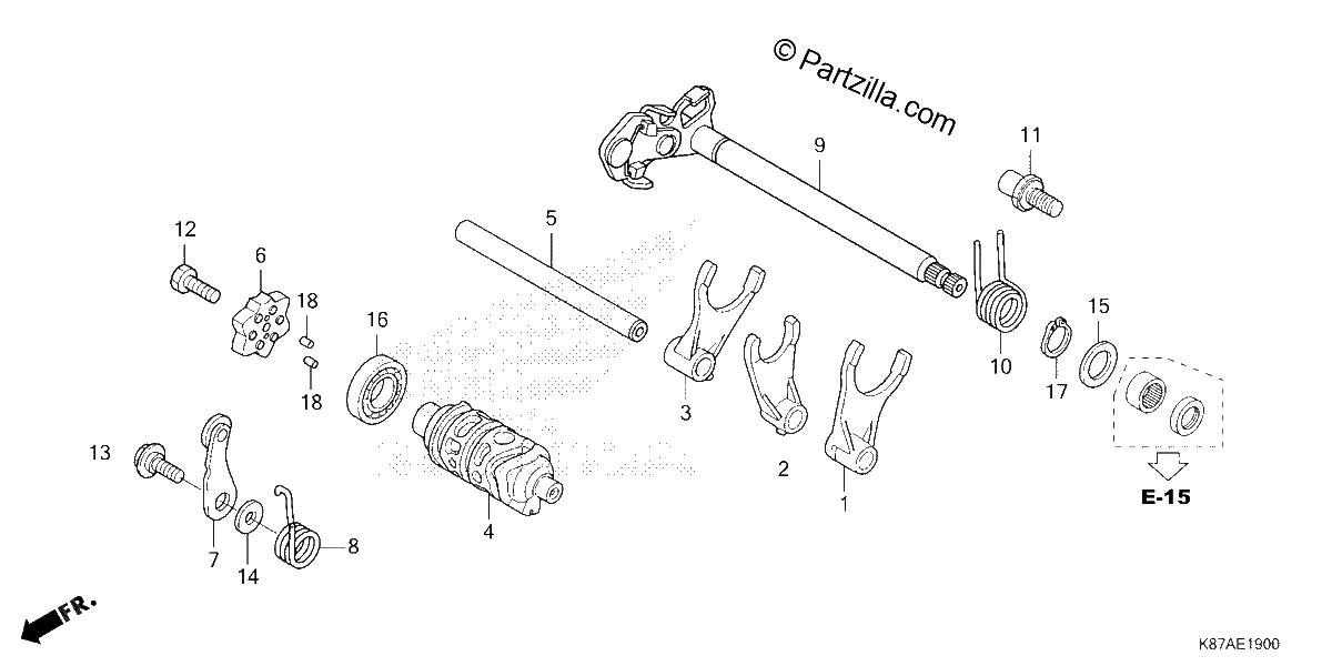 Diagrama de GEARSHIFT DRUM