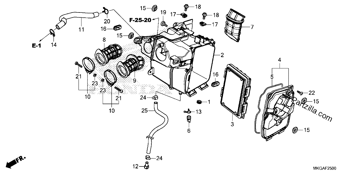 Diagrama de AIR CLEANER