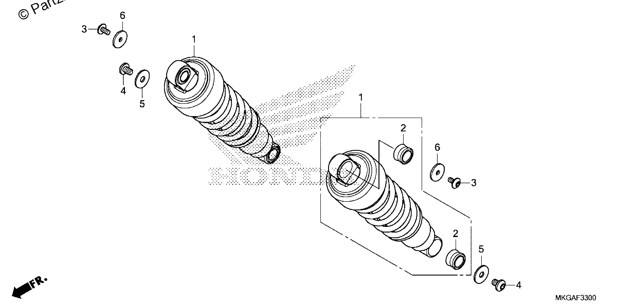 Diagrama de REAR SHOCK ABSORBER