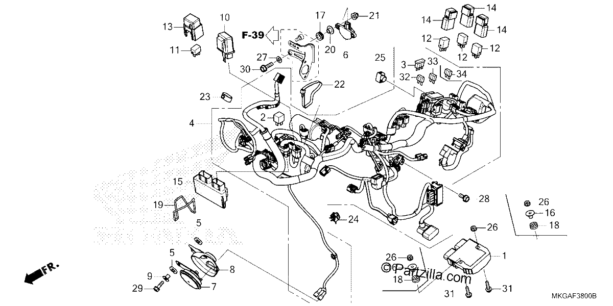 Diagrama de WIRE HARNESS