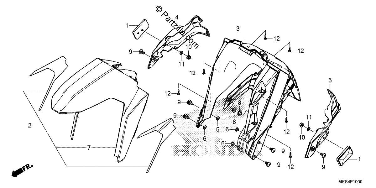 Diagrama de FRONT FENDER