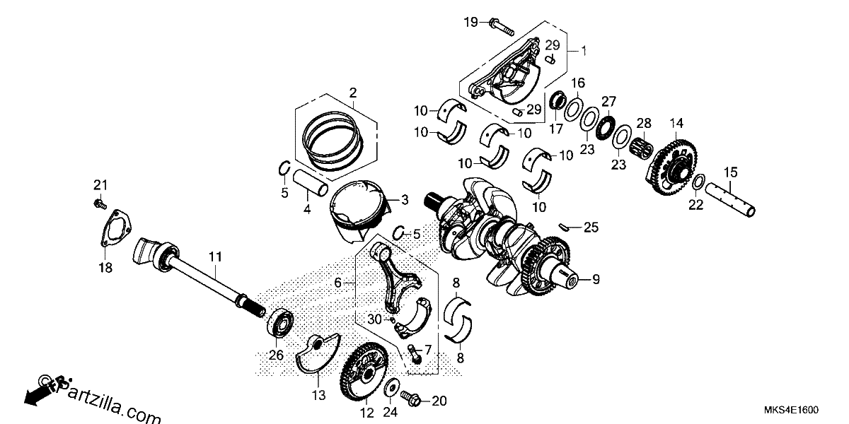 Diagrama de CRANKSHAFT PISTON