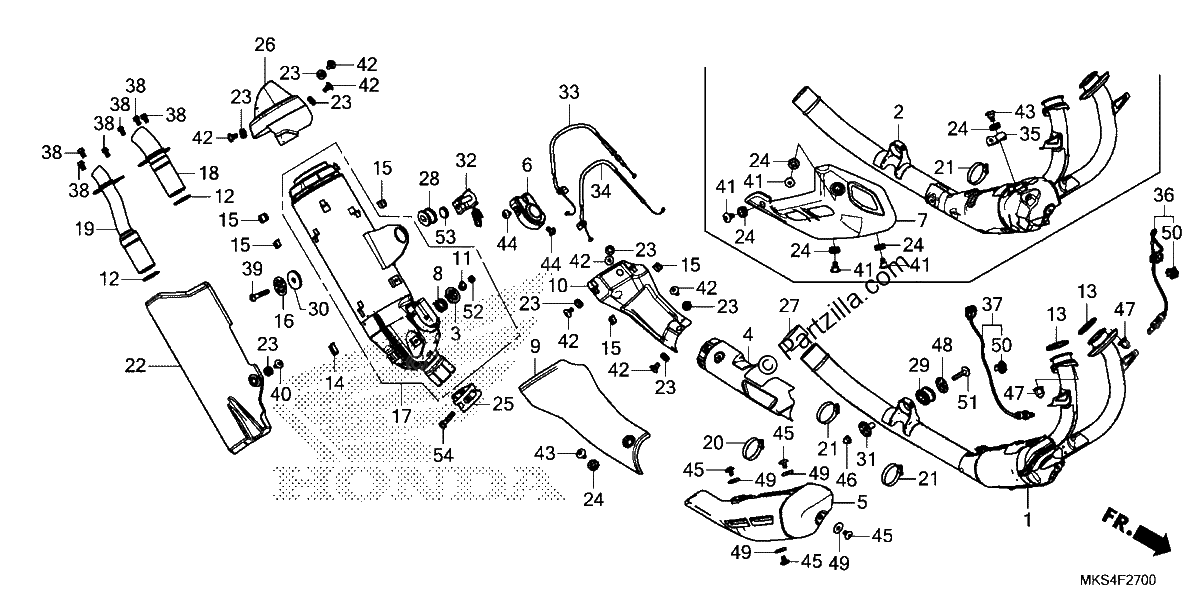 Diagrama de EXHAUST MUFFLER