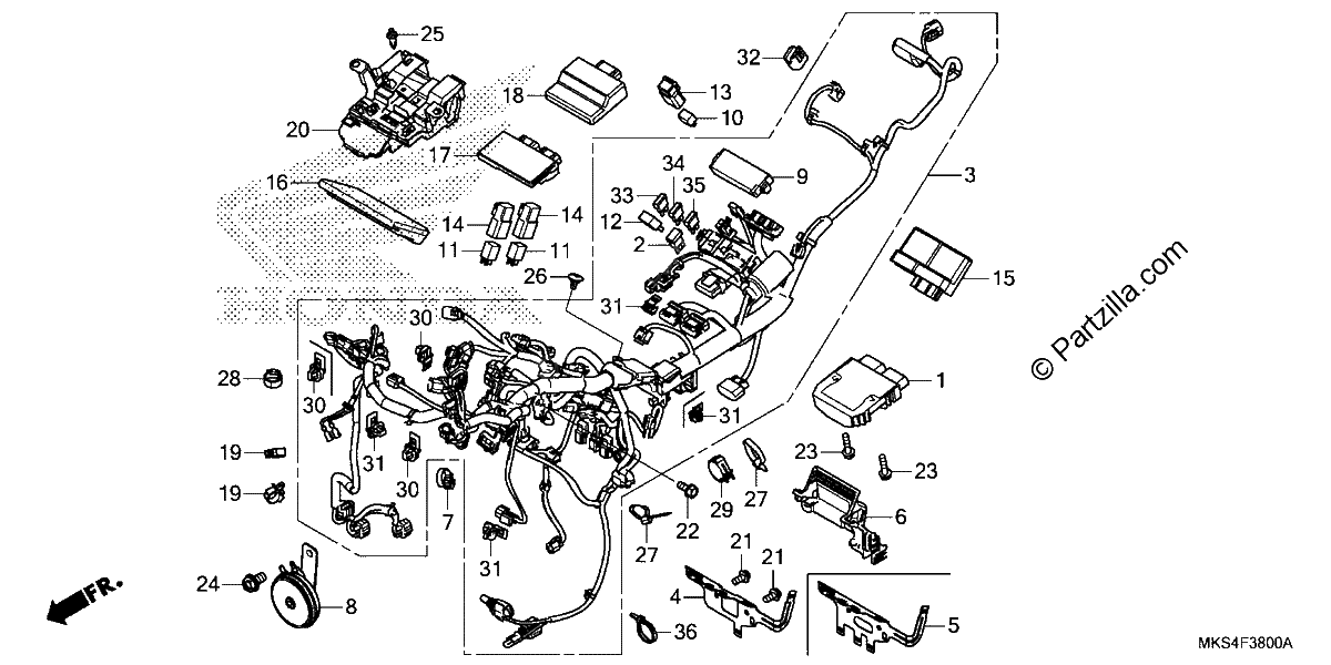 Diagrama de WIRE HARNESS