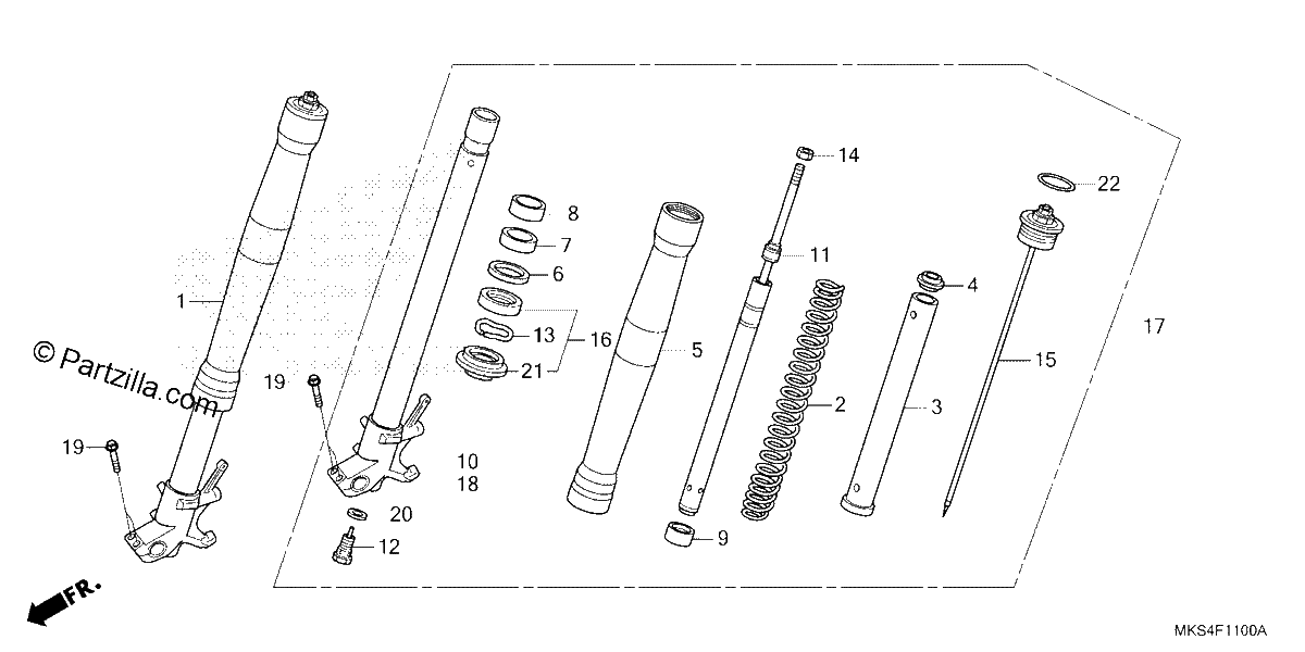 Diagrama de FRONT FORK 1