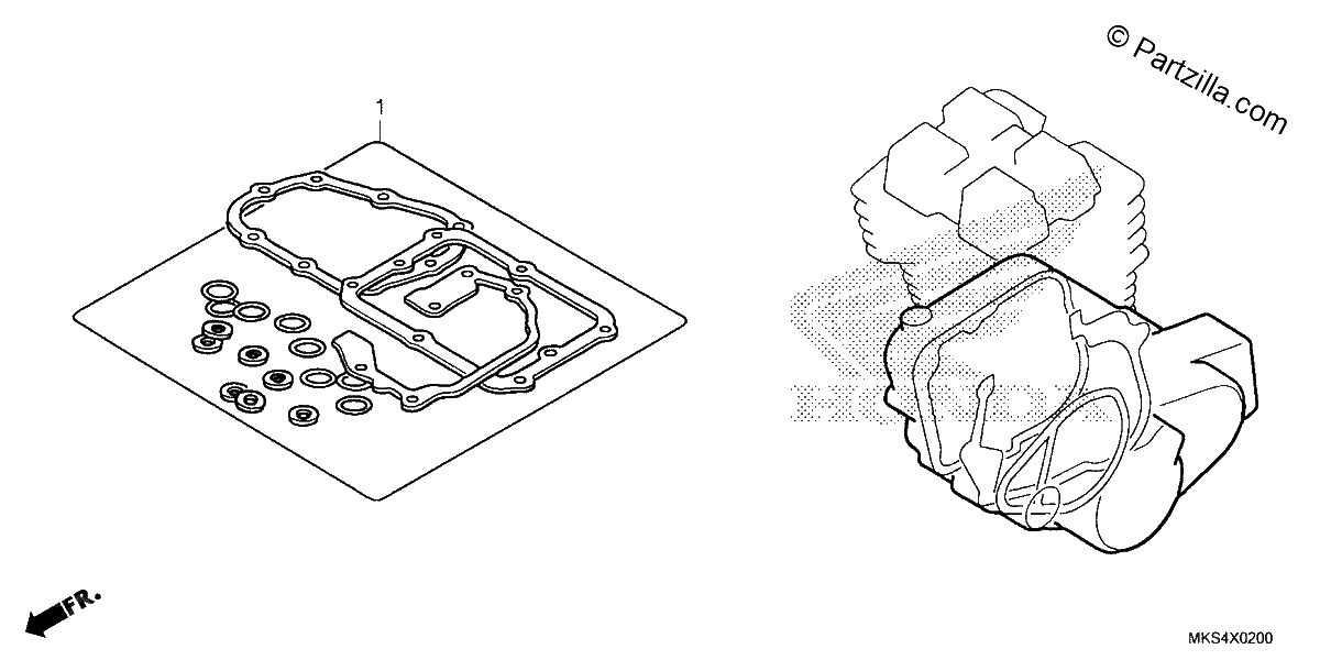 Diagrama de GASKET KIT B