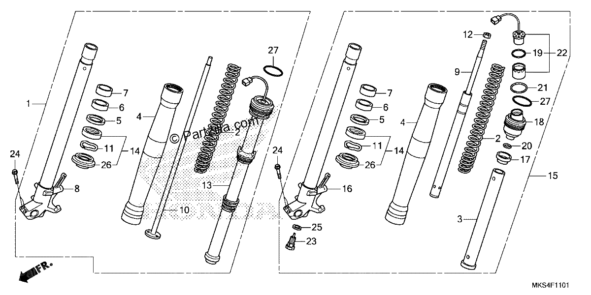 Diagrama de FRONT FORK 2