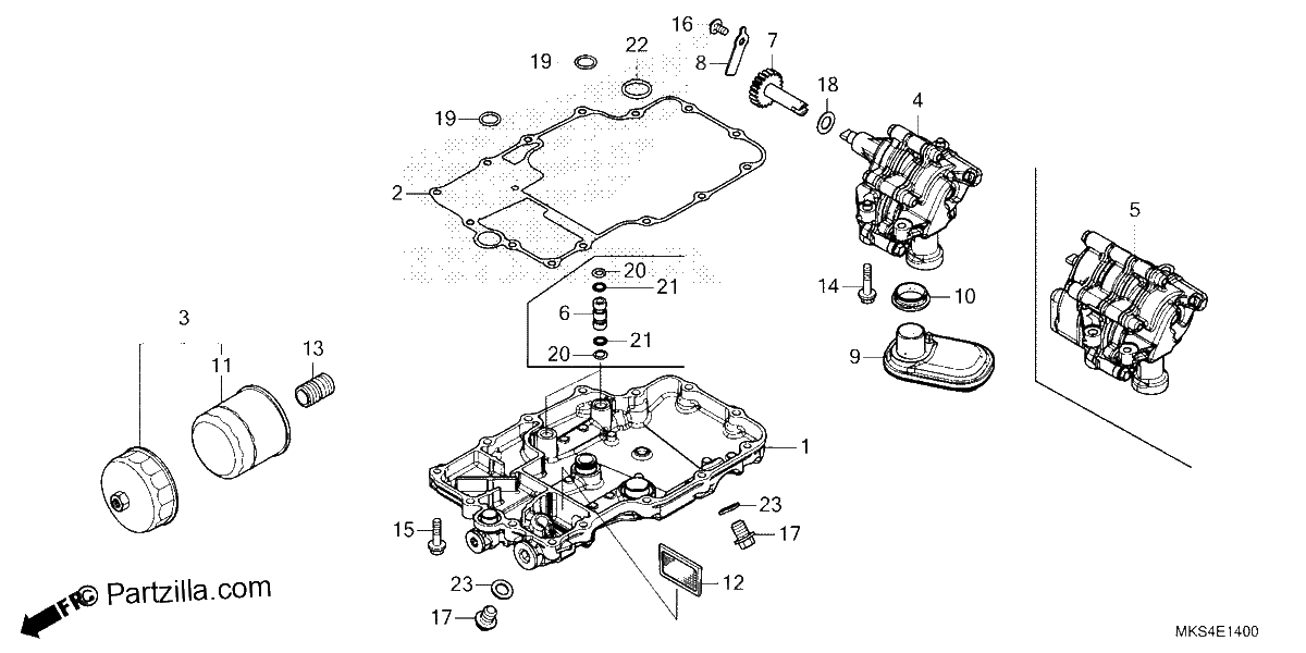 Diagrama de OIL PAN OIL PUMP