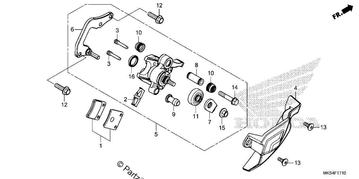 Diagrama de PARKING BRAKE CALIPER