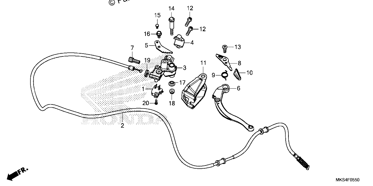Diagrama de PARKING BRAKE LEVER