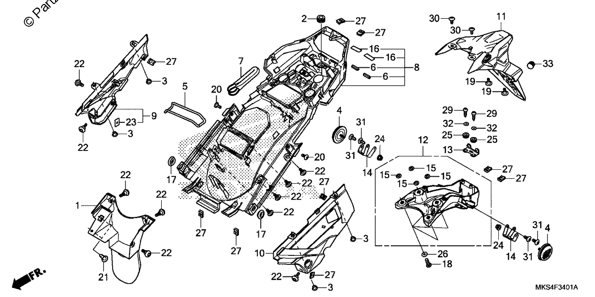 Diagrama de REAR FENDER 2