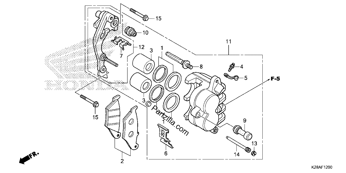 Diagrama de FRONT BRAKE CALIPER