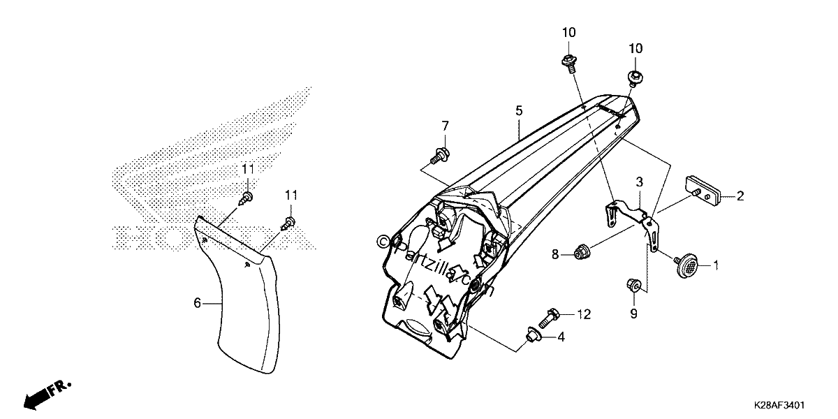 Diagrama de REAR FENDER 2