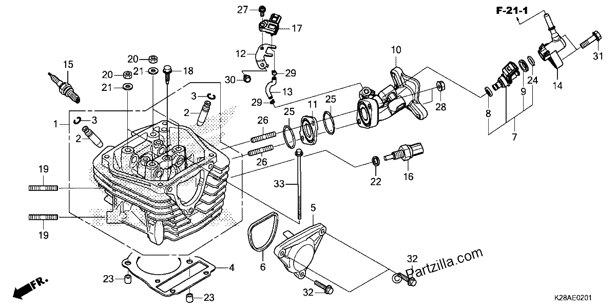 Diagrama de CYLINDER HEAD 2