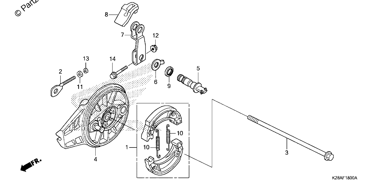 Diagrama de REAR BRAKE PANEL