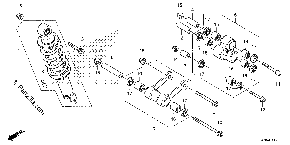Diagrama de REAR SHOCK ABSORBER