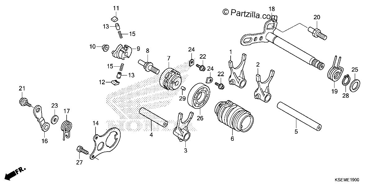 Diagrama de GEARSHIFT DRUM