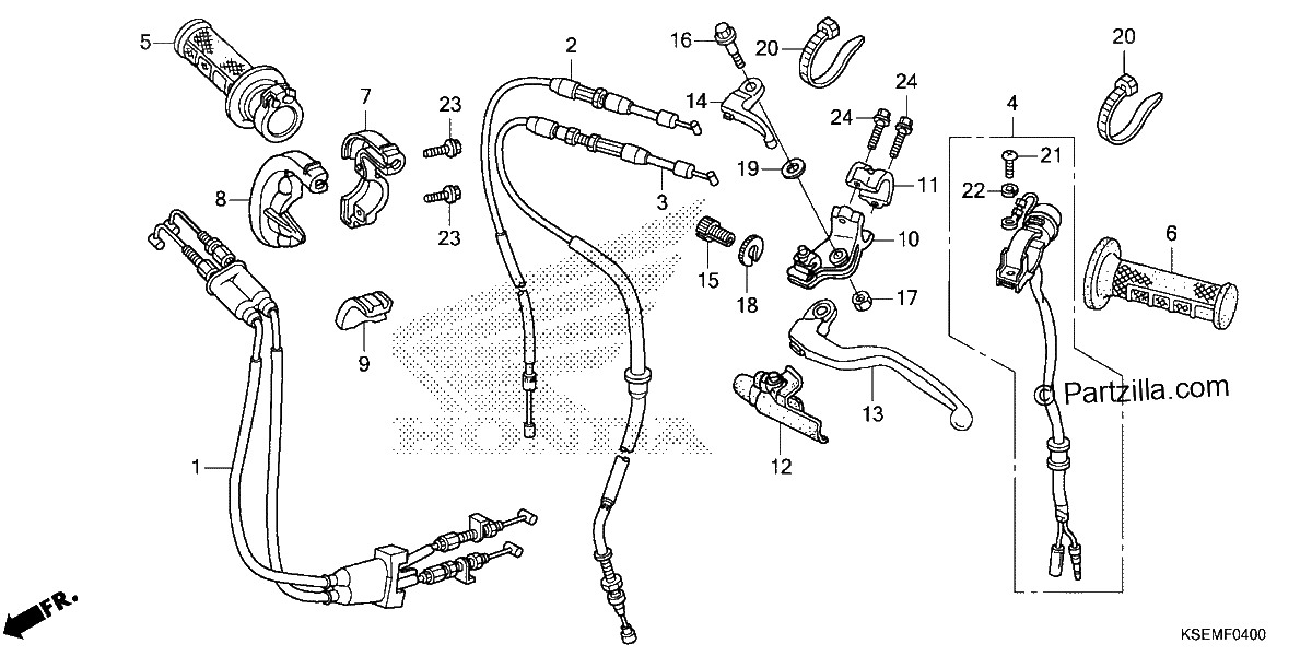 Diagrama de HANDLE LEVER SWITCH CABLE